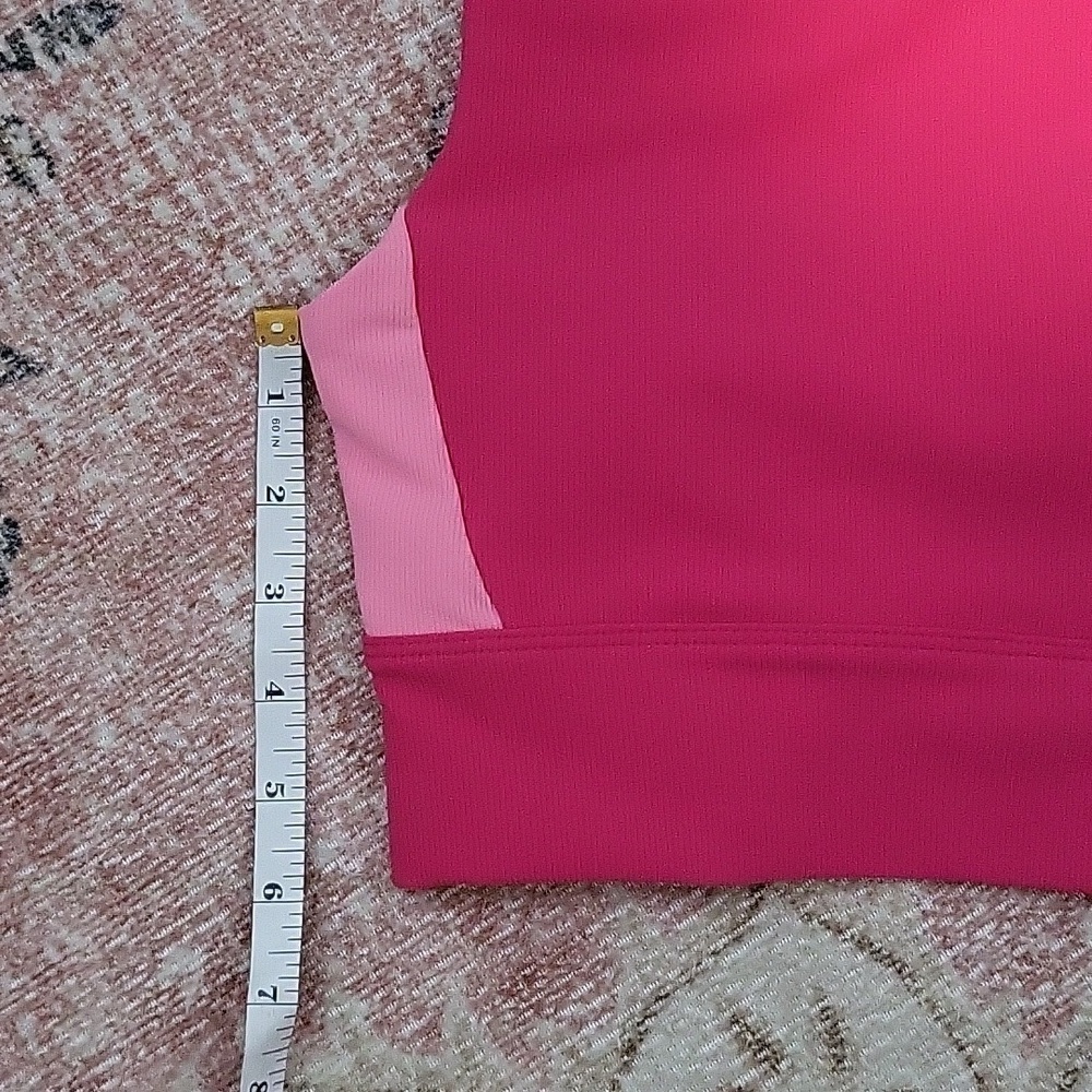 WILO Racerback Ribbed Pink Sports Bra Removeable Pads - Size XS - Picture 8 of 10